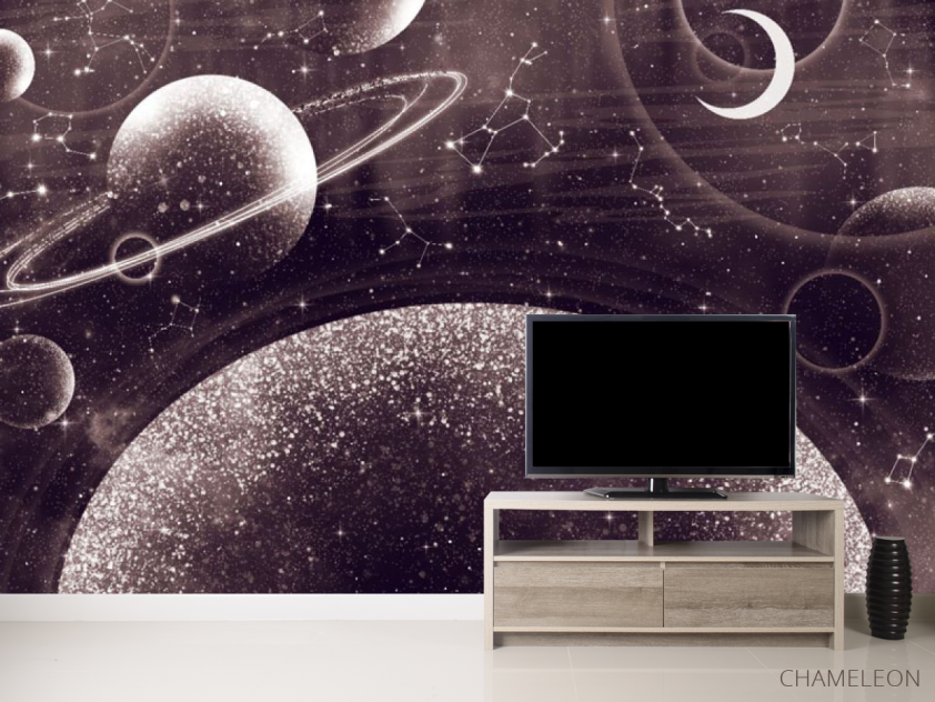 Фотообои Дизайнерские планеты коричневый оттенок - 2