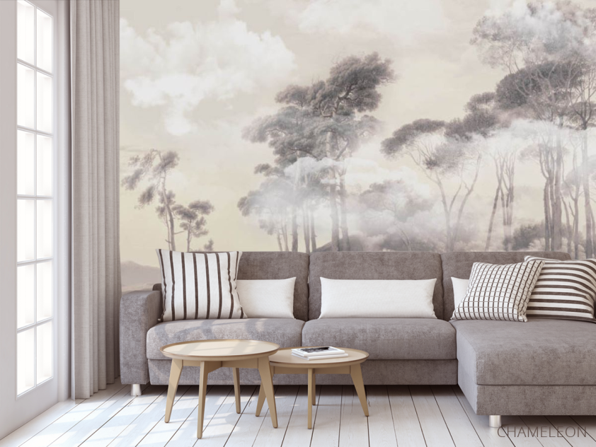 Фотообои Деревья в тумане - 3