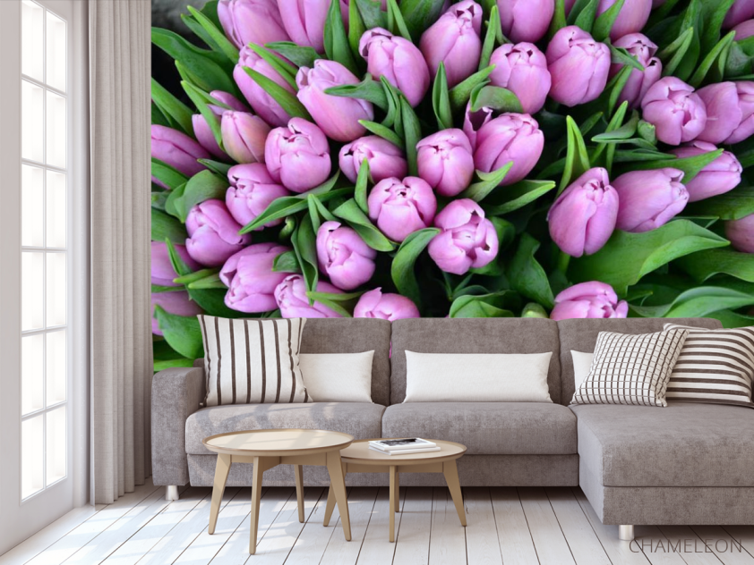 Фотообои Букет фиолетовых тюльпанов - 3