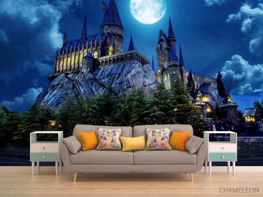 Фотообои луна и замок - 1