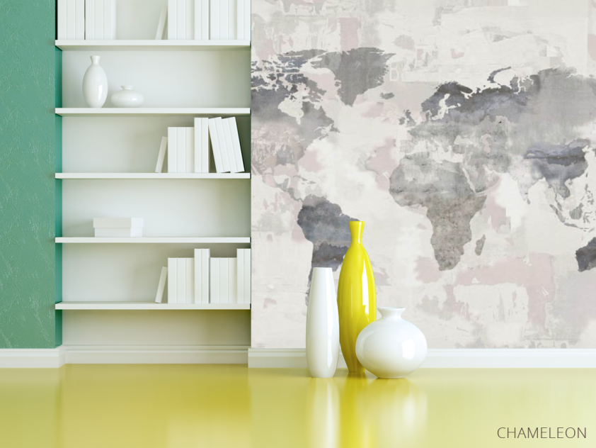 Фотошпалери Карта світу в пастельних тонах - 3