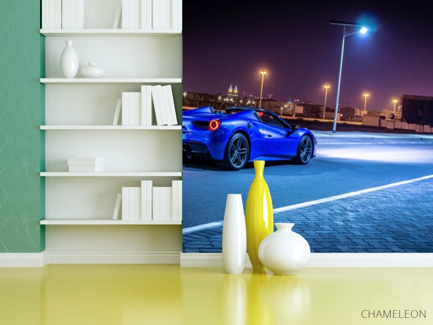 Фотошпалери синій автомобіль - 3