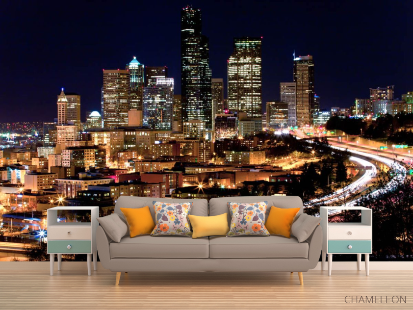 Фотообои Высотки ночного города - 1