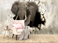 3д фотообои Слон - 4