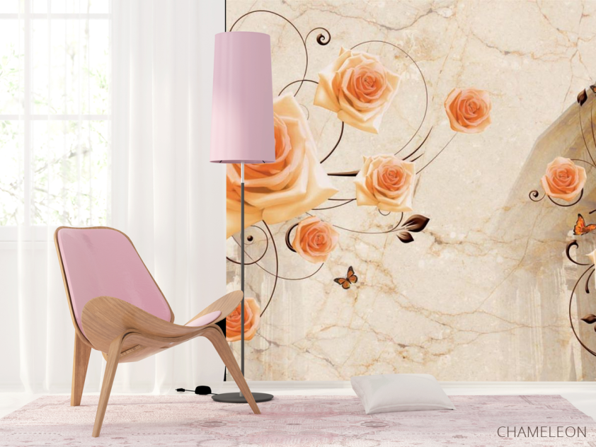 Фотошпалери Архітектура і троянди 3д - 4