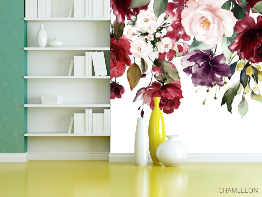 Фотошпалери акварельні квіти - 3