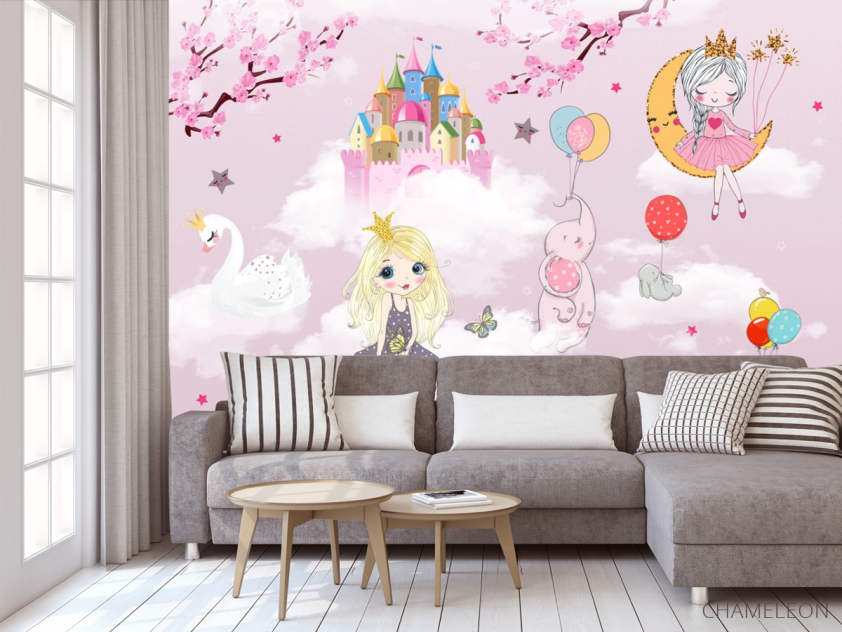 Фотообои Розовые принцессы - 3