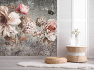 Фотошпалери Вінтажні коричневі квіти - 2