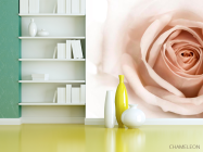 Фотошпалери Роза кремово-коричневий - 3