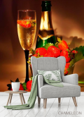Фотообои Клубника, шампанское - 3