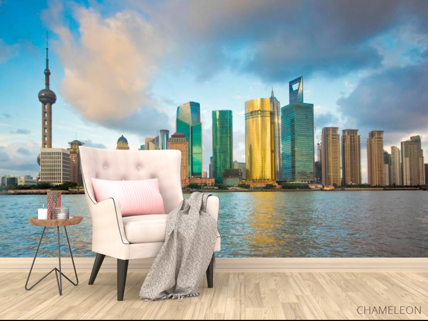 Фотообои Тучи, море, дома - 4