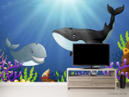 Фотообои Кит и дельфин - 2