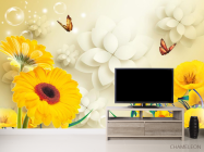 Фотообои Желтые герберы 3д - 2