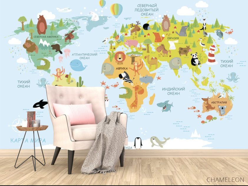 Фотообои Карта в детскую - 4
