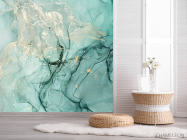 Фотообои Бирюзовый Fluid art - 2