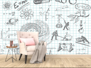 Фотообои Иммитация школьной тетради - 4