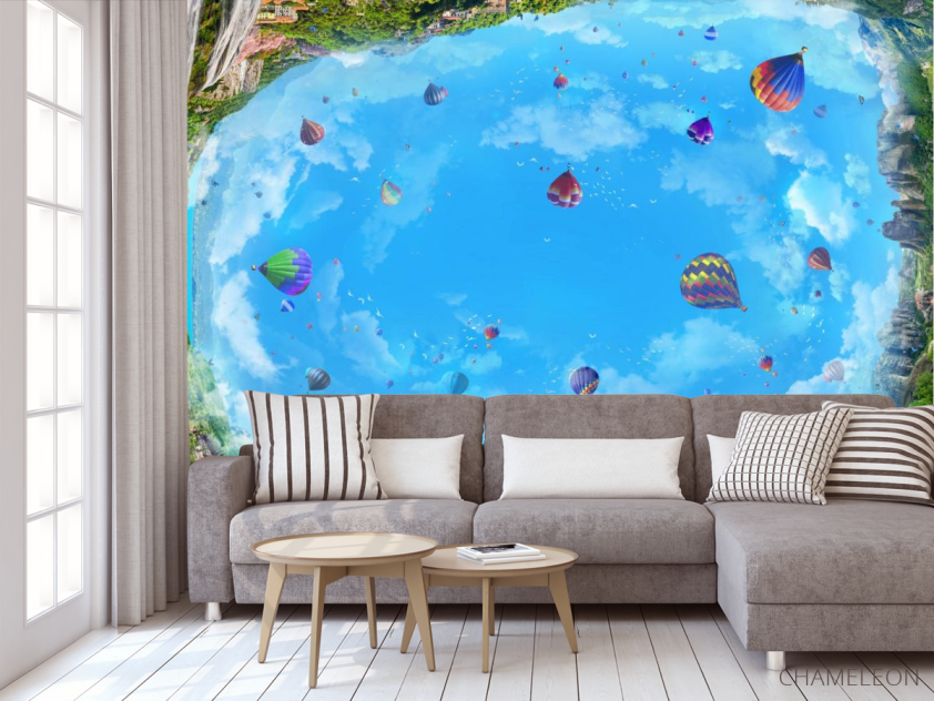 Фотообои Воздушные шары на потолок - 3