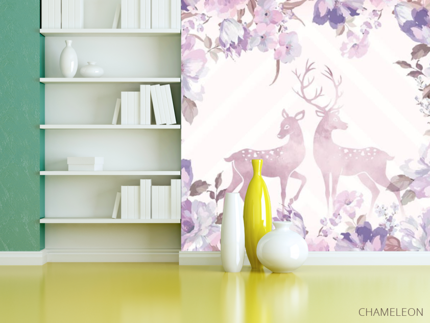 Фотошпалери квіти і Олені - 3