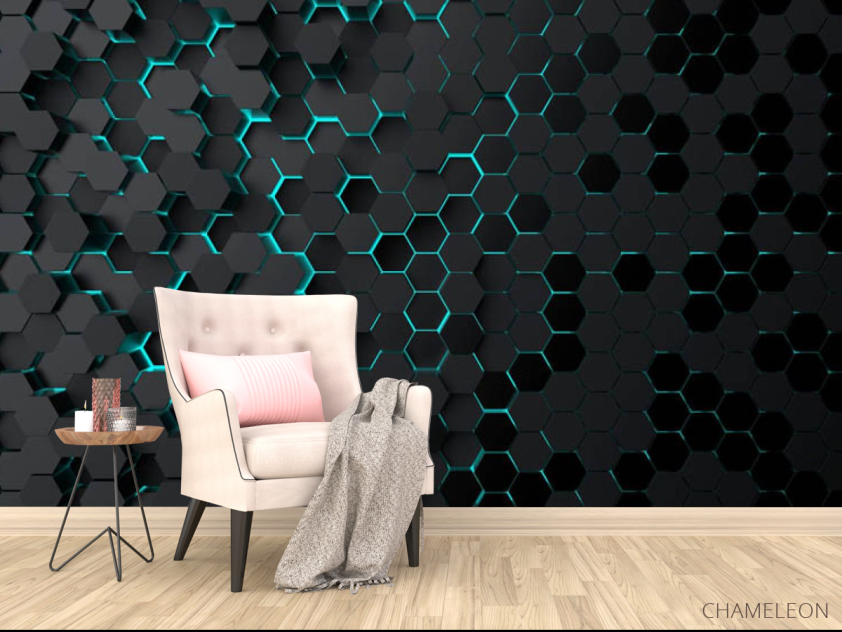 Фотообои Шестиугольники 3д - 4