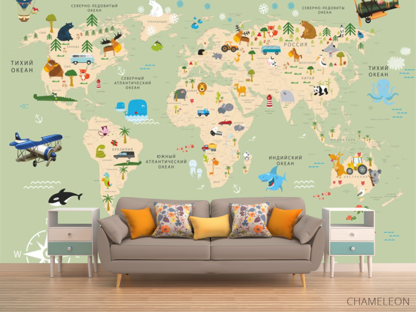 Фотообои Карта в детскую - 1