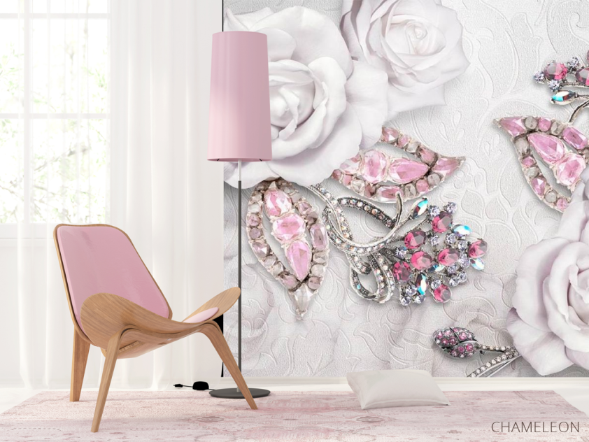 Фотошпалери Троянди і брошки 3d - 4