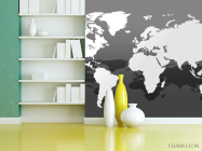 Фотошпалери ЧБ карта - 3