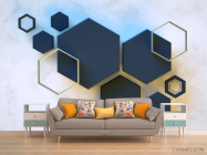 Фотообои Черные шестиугольники - 1