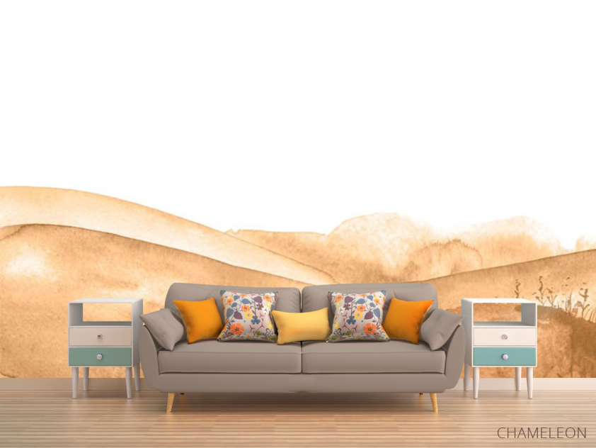 Фотообои Оранжевые разводы - 1