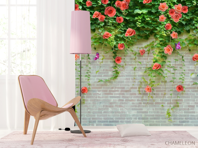 Фотошпалери Троянди на цегляній стіні - 4