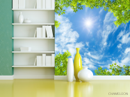 Фотошпалери Гілки і небо стеля - 3