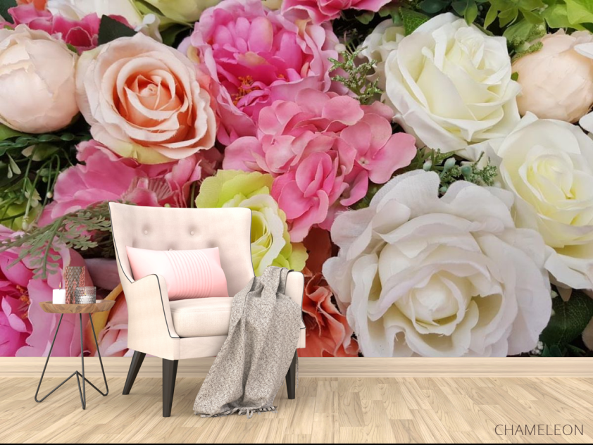 Фотообои цветы из ткани - 4