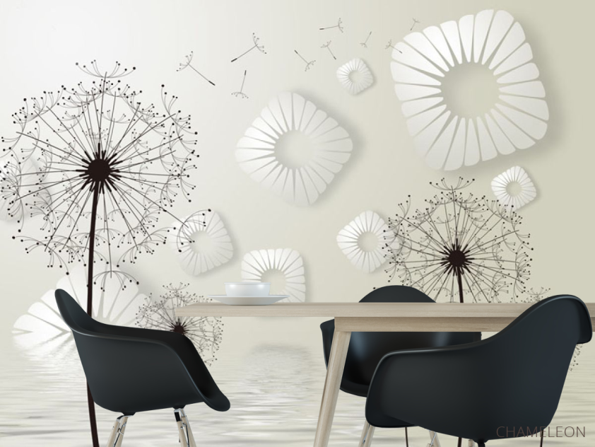 Фотошпалери 3д кульбаби - 1