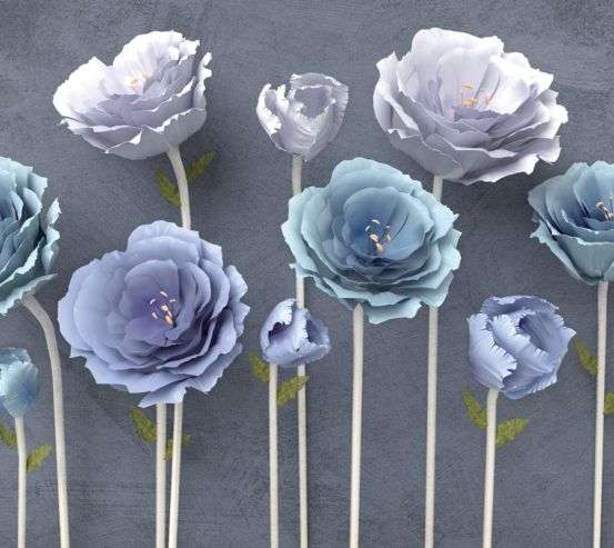 Фотообои Синие красивые цветы 22306