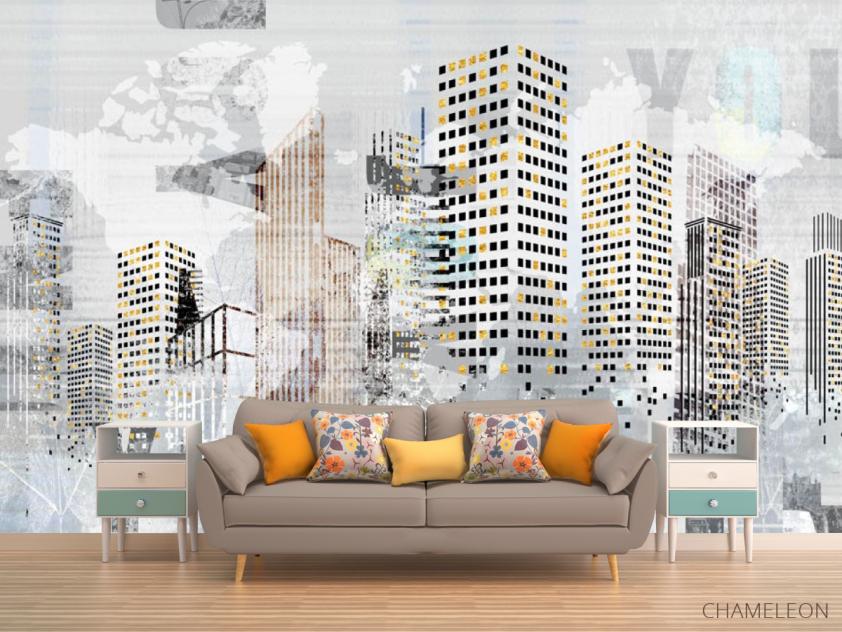 Фотообои Город рисованный - 1