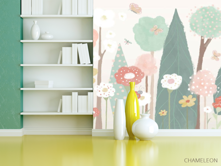 Фотошпалери яскраві квіти дитячі - 3