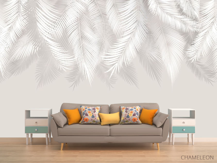 Фотообои нежные тропические листья - 1