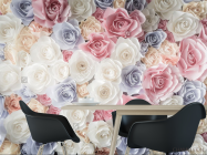 Фотошпалери 3D паперові троянди - 1