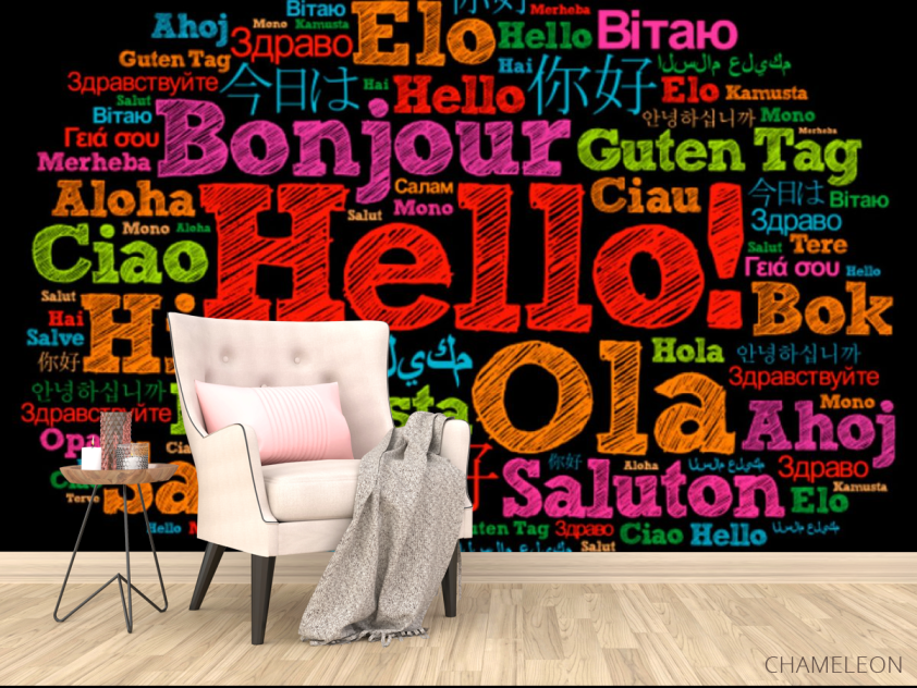 Фотообои Приветсвие на разных языках - 4