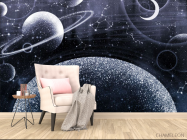 Фотообои Дизайнерские планеты бежевый оттенок - 4