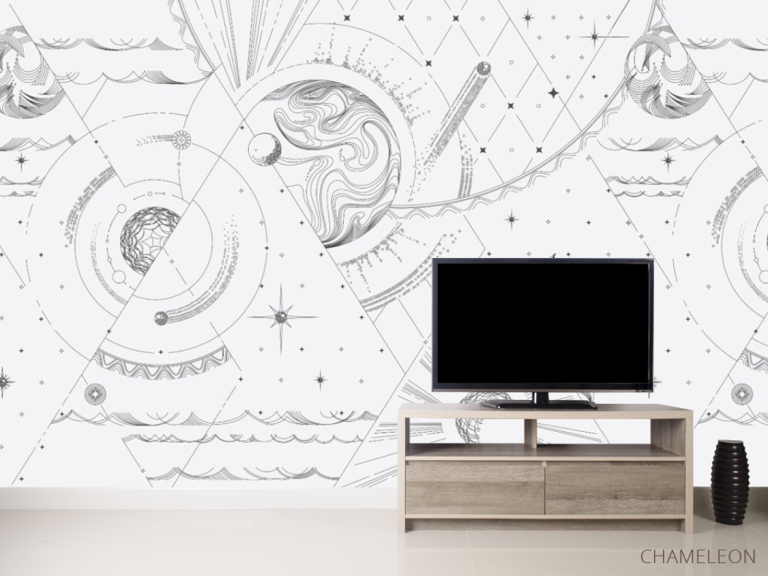 Фотообои Восточный узор в стиле line art - 2