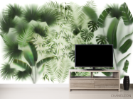 Фотообои Тропические листья за стеклом - 2