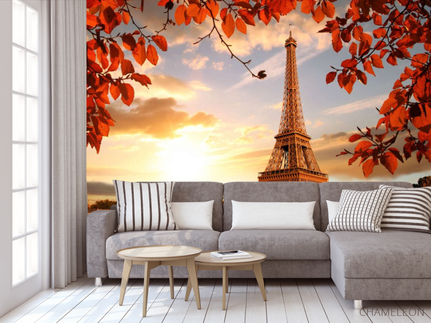 Фотообои Эйфилева башня осенью - 3