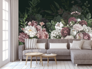 Фотообои Тёмные винтажные цветы - 3