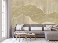 Фотообои Абстрактные волны золотые - 3