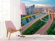 Фотошпалери Набережна, вогні, захід - 4