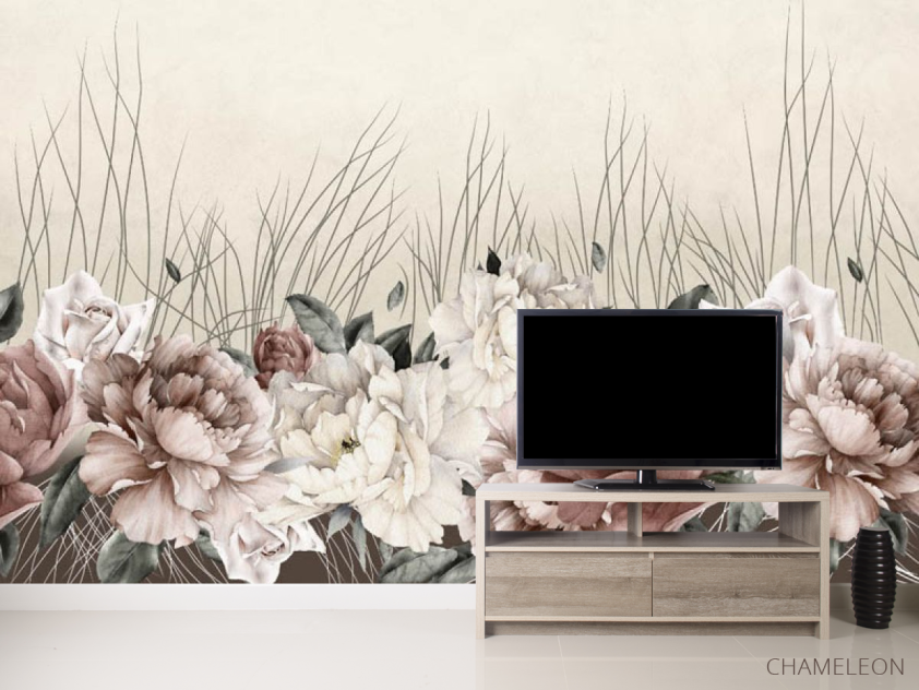 Фотообои Дизайнесркие пионы - 2