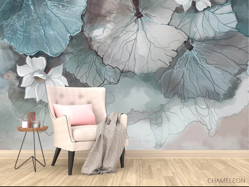 Фотообои Акварельные лотосы - 4