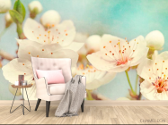 Фотообои Соцветия цветов черешни - 4