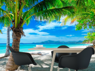 Фотошпалери Пляж з пальмами - 1
