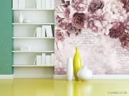 Фотошпалери Вінтажні бордові піони - 3